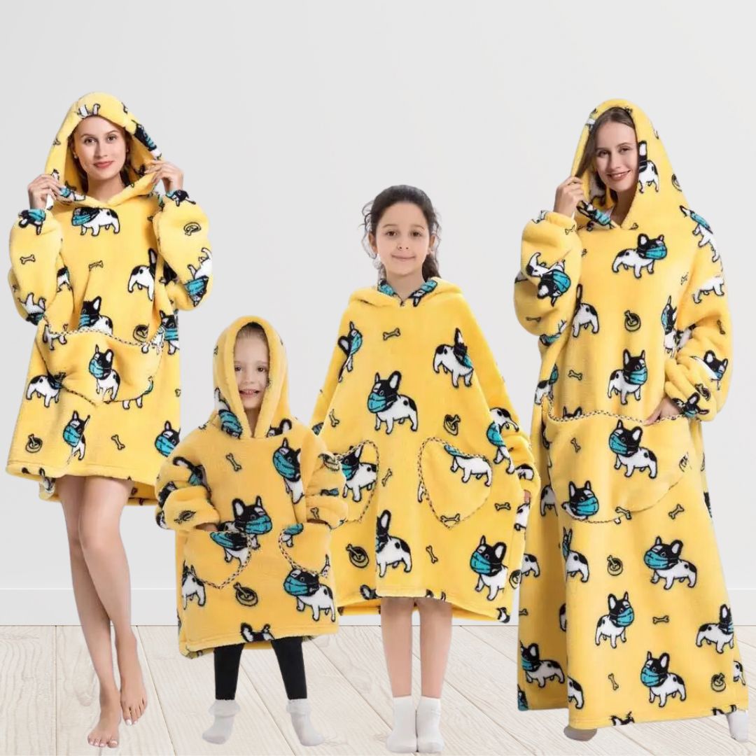 pledas džemperis su šuniukais